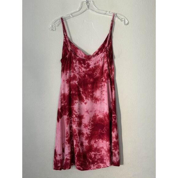 Lulu’s Size Small Seeking Sunshine Mini Cowl Slip Neck Dress Tie Dye Print Boho - Picture 2 of 5